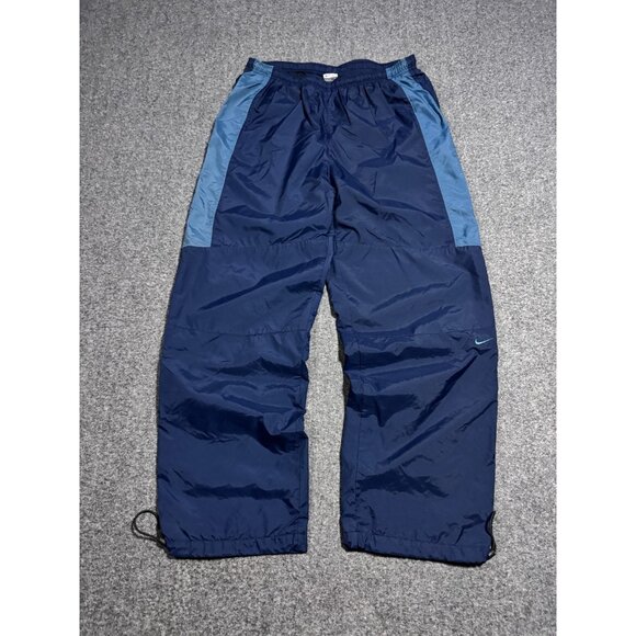 Vintage Nike Track Pants Mens Y2K Gray Tag Navy Nylon Size M - Picture 7 of 10
